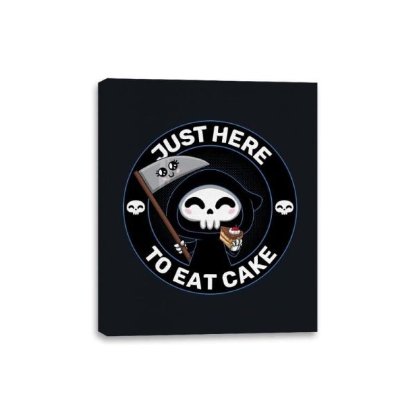 Just here to eat Cake - Canvas Wraps Online now