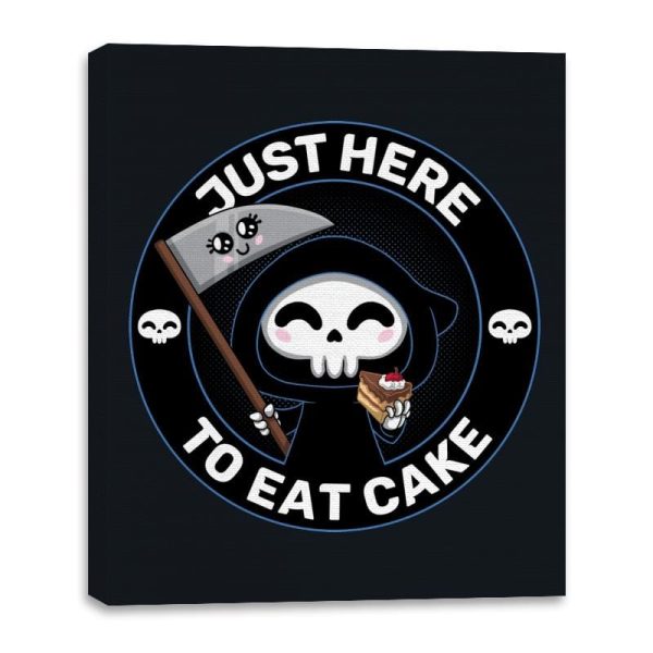 Just here to eat Cake - Canvas Wraps Online now - Image 3