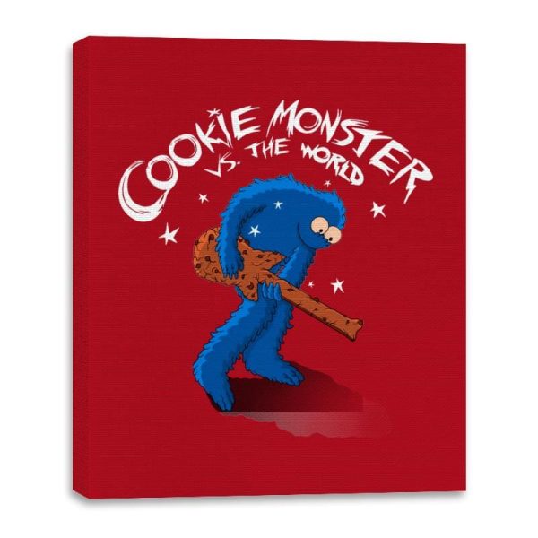 Cookie Monster vs The World - Canvas Wraps on Sale - Image 3