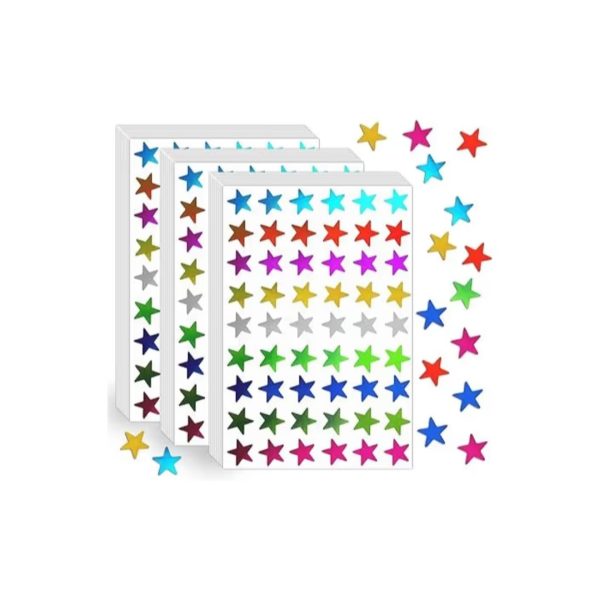 1,620 Color Foil Star Stickers For Discount