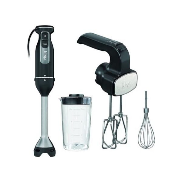 Ninja Foodi Power Mixer System, Hand Blender and Hand Mixer Combo with Whisk and Beaters, 3-Cup Blending Vessel For Cheap