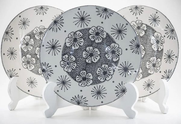 PotterStitch Large Open Black & White Bowl Discount - Image 2