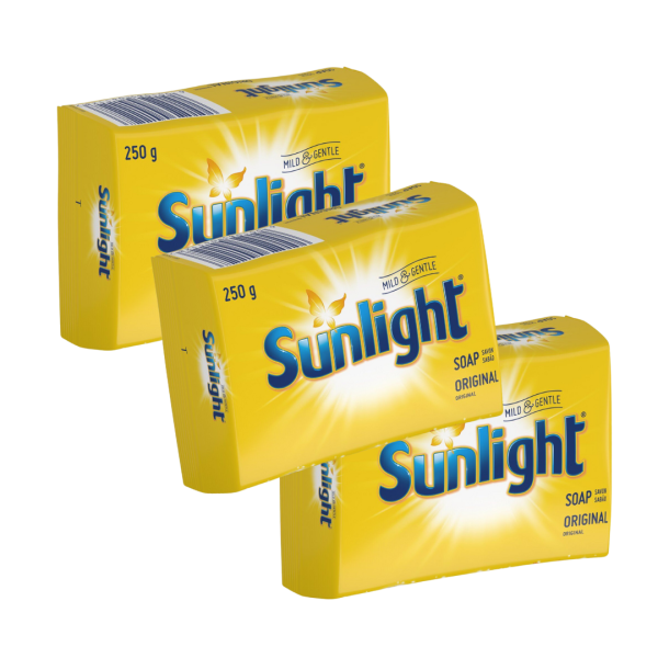 3-Pack of Sunlight Laundry Bar Regular, 250g Online Sale