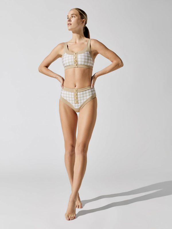 Isle Bottom - Taupe Houndstooth Online Sale - Image 2